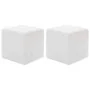 Puf 2 unidades cuero sintético blanco 30x30x30 cm de vidaXL, Otomanas - Ref: Foro24-278389, Precio: 73,06 €, Descuento: %