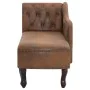 Diván de piel de ante artificial marrón de vidaXL, Divanes - Ref: Foro24-281278, Precio: 481,16 €, Descuento: %