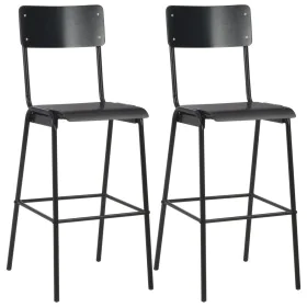 Kitchen stools 2 pcs plywood and black steel by vidaXL, Kitchen stools - Ref: Foro24-280081, Price: 204,71 €, Discount: %