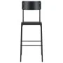Taburetes de cocina 2 uds madera contrachapada y acero negro de vidaXL, Taburetes de cocina - Ref: Foro24-280081, Precio: 204...