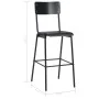 Taburetes de cocina 2 uds madera contrachapada y acero negro de vidaXL, Taburetes de cocina - Ref: Foro24-280081, Precio: 204...