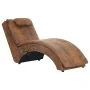 Massage couch with brown artificial suede leather pillow by vidaXL, Daybeds - Ref: Foro24-281349, Price: 310,99 €, Discount: %