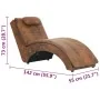 Massage couch with brown artificial suede leather pillow by vidaXL, Daybeds - Ref: Foro24-281349, Price: 310,99 €, Discount: %