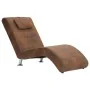 Diván con almohada de piel de ante artificial marrón de vidaXL, Divanes - Ref: Foro24-281282, Precio: 235,14 €, Descuento: %