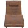 Diván con almohada de piel de ante artificial marrón de vidaXL, Divanes - Ref: Foro24-281282, Precio: 235,14 €, Descuento: %