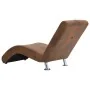 Diván con almohada de piel de ante artificial marrón de vidaXL, Divanes - Ref: Foro24-281282, Precio: 235,14 €, Descuento: %