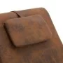 Diván con almohada de piel de ante artificial marrón de vidaXL, Divanes - Ref: Foro24-281282, Precio: 235,14 €, Descuento: %