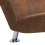 Diván con almohada de piel de ante artificial marrón de vidaXL, Divanes - Ref: Foro24-281282, Precio: 235,14 €, Descuento: %
