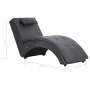 Diván de masaje con almohada de cuero sintético gris de vidaXL, Divanes - Ref: Foro24-281348, Precio: 248,75 €, Descuento: %