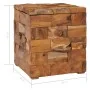 Taburete con almacenamiento madera maciza de teca de vidaXL, Taburetes y sillas plegables - Ref: Foro24-281654, Precio: 171,1...