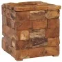 Taburete con almacenamiento madera maciza de teca de vidaXL, Taburetes y sillas plegables - Ref: Foro24-281654, Precio: 171,1...