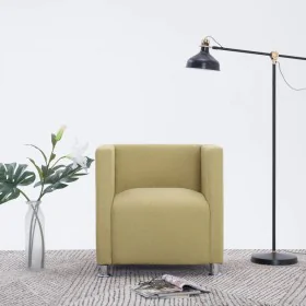 Sillón en forma de cubo de tela verde de vidaXL, Sillones - Ref: Foro24-282148, Precio: 136,56 €, Descuento: %