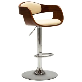 Bentwood and Cream Faux Leather Kitchen Stool by vidaXL, Kitchen stools - Ref: Foro24-283118, Price: 132,93 €, Discount: %