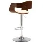 Taburete de cocina de madera curvada y cuero sintético crema de vidaXL, Taburetes de cocina - Ref: Foro24-283118, Precio: 132...
