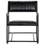 Silla mecedora de cuero auténtico negro de vidaXL, Mecedoras - Ref: Foro24-282905, Precio: 153,94 €, Descuento: %