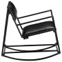 Silla mecedora de cuero auténtico negro de vidaXL, Mecedoras - Ref: Foro24-282905, Precio: 153,94 €, Descuento: %