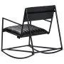 Silla mecedora de cuero auténtico negro de vidaXL, Mecedoras - Ref: Foro24-282905, Precio: 153,94 €, Descuento: %