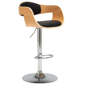 Curved wooden kitchen stool with black synthetic leather. by vidaXL, Kitchen stools - Ref: Foro24-283121, Price: 154,09 €, Di...