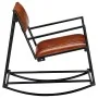 Silla mecedora de cuero auténtico marrón de vidaXL, Mecedoras - Ref: Foro24-282903, Precio: 147,47 €, Descuento: %