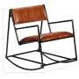 Silla mecedora de cuero auténtico marrón de vidaXL, Mecedoras - Ref: Foro24-282903, Precio: 147,47 €, Descuento: %