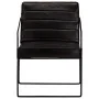 Sillón de cuero auténtico negro de vidaXL, Sillones - Ref: Foro24-284413, Precio: 215,71 €, Descuento: %