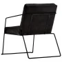 Sillón de cuero auténtico negro de vidaXL, Sillones - Ref: Foro24-284413, Precio: 215,71 €, Descuento: %