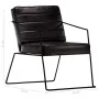 Sillón de cuero auténtico negro de vidaXL, Sillones - Ref: Foro24-284413, Precio: 215,71 €, Descuento: %