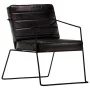 Sillón de cuero auténtico negro de vidaXL, Sillones - Ref: Foro24-284413, Precio: 215,71 €, Descuento: %