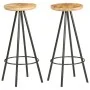 Taburetes de cocina 2 unidades madera de mango rugosa de vidaXL, Taburetes de cocina - Ref: Foro24-286614, Precio: 158,86 €, ...