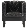 Sillón con diseño de cubo cuero de cabra auténtico negro de vidaXL, Sillones - Ref: Foro24-286617, Precio: 283,26 €, Descuent...