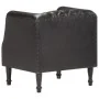 Sillón con diseño de cubo cuero de cabra auténtico negro de vidaXL, Sillones - Ref: Foro24-286617, Precio: 283,26 €, Descuent...