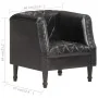 Sillón con diseño de cubo cuero de cabra auténtico negro de vidaXL, Sillones - Ref: Foro24-286617, Precio: 283,26 €, Descuent...