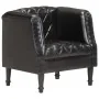 Sillón con diseño de cubo cuero de cabra auténtico negro de vidaXL, Sillones - Ref: Foro24-286617, Precio: 283,26 €, Descuent...