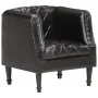 Sillón con diseño de cubo cuero de cabra auténtico negro de vidaXL, Sillones - Ref: Foro24-286617, Precio: 283,26 €, Descuent...