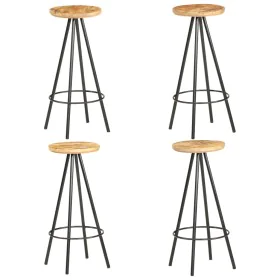 Küchenhocker 4 Einheiten aus rauem Mangoholz von vidaXL, Küchenhocker - Ref: Foro24-286615, Preis: 249,05 €, Rabatt: %