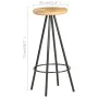Taburetes de cocina 4 unidades madera de mango rugosa de vidaXL, Taburetes de cocina - Ref: Foro24-286615, Precio: 249,05 €, ...