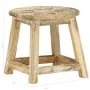 Taburete pintado a mano madera maciza de mango 38x38x35 cm de vidaXL, Taburetes de cocina - Ref: Foro24-287445, Precio: 71,11...