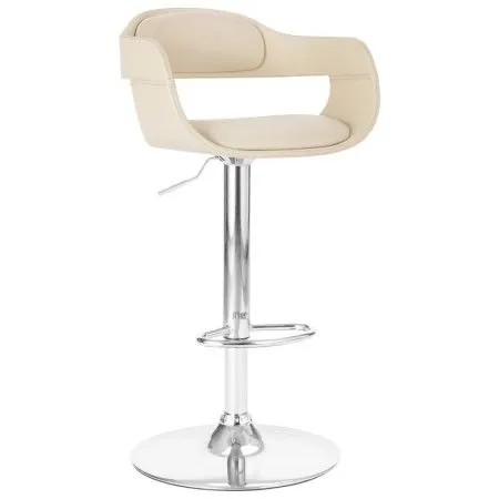 Taburete de cocina cuero sintético blanco de vidaXL, Taburetes de cocina - Ref: Foro24-287404, Precio: 124,55 €, Descuento: %