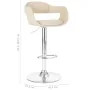 Taburete de cocina cuero sintético blanco de vidaXL, Taburetes de cocina - Ref: Foro24-287404, Precio: 124,55 €, Descuento: %