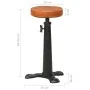 Küchenhocker 2 Stück echtes Leder braunes Gusseisen von vidaXL, Küchenhocker - Ref: Foro24-288087, Preis: 173,85 €, Rabatt: %