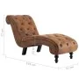 Diván de piel de ante artificial marrón de vidaXL, Divanes - Ref: Foro24-248607, Precio: 277,33 €, Descuento: %