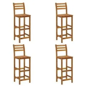 Taburetes de cocina 4 unidades madera maciza de acacia de vidaXL, Sillas de jardín - Ref: Foro24-310286, Precio: 270,06 €, De...