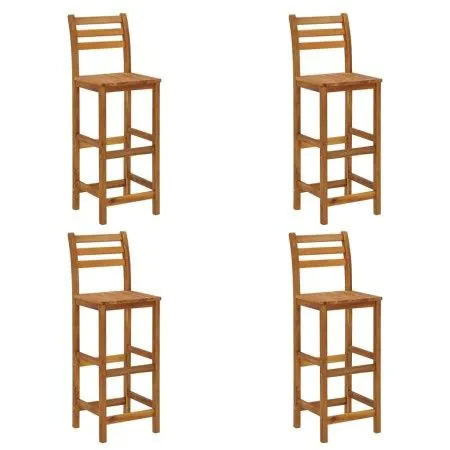 Taburetes de cocina 4 unidades madera maciza de acacia de vidaXL, Sillas de jardín - Ref: Foro24-310286, Precio: 270,06 €, De...