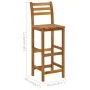 Taburetes de cocina 4 unidades madera maciza de acacia de vidaXL, Sillas de jardín - Ref: Foro24-310286, Precio: 270,06 €, De...