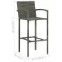 Kitchen stools 2 units synthetic rattan gray by vidaXL, Garden chairs - Ref: Foro24-313453, Price: 97,33 €, Discount: %