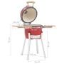 Barbacoa ahumadora Kamado de cerámica 76 cm de vidaXL, Barbacoas - Ref: Foro24-316097, Precio: 308,31 €, Descuento: %