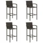 Taburetes de cocina 4 unidades ratán sintético marrón de vidaXL, Sillas de jardín - Ref: Foro24-313454, Precio: 181,81 €, Des...