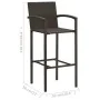Taburetes de cocina 4 unidades ratán sintético marrón de vidaXL, Sillas de jardín - Ref: Foro24-313454, Precio: 181,81 €, Des...