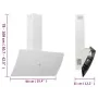 White tempered glass steel wall extractor hood 90 cm by vidaXL, Extractors - Ref: Foro24-51678, Price: 227,32 €, Discount: %