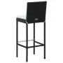 Taburetes altos de jardín cojines 4 uds ratán sintético negro de vidaXL, Sillas de jardín - Ref: Foro24-313437, Precio: 295,7...